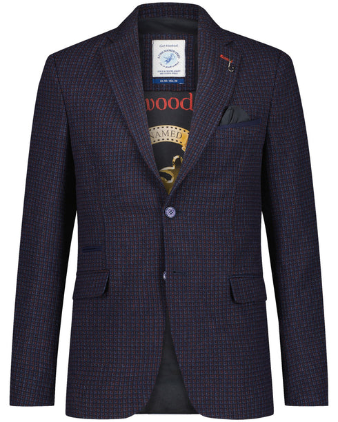 Navy Small Check Blazer